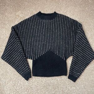 Elegant Black and White Women's Sweater